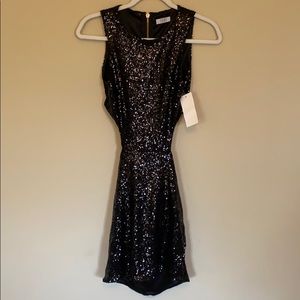 Tobi black sequin dress